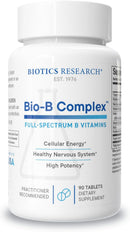 Bio B Complex High Potency Vitamin B2 B6 B12 Folate. Supports Energy Production, Cardiovascular Function, metabolic Pathways, Brain Health