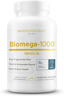 Biomega-1000™ Fish Oil Omega 3 Fatty Acid EPA DHA 1000mg EPA 529mg DHA 353mg. Supports Immune, Brain & Heart Health,