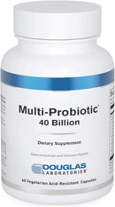Multi-Probiotic® 40 Billion. Provides Probiotics and Prebiotics to Support Gut Microflora and  Immune Health