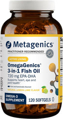 OmegaGenics Fish Oil EPA DHA 720 mg Omega 3, 120 Softgels, or heart, eye, and joint health*Brain & Cognitive Health
