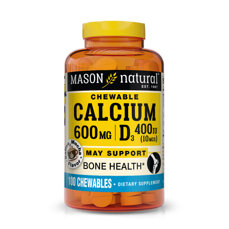 Calcium 600 mg + Vitamin D 3 Chewables (Coffee-Mocha Flavor)