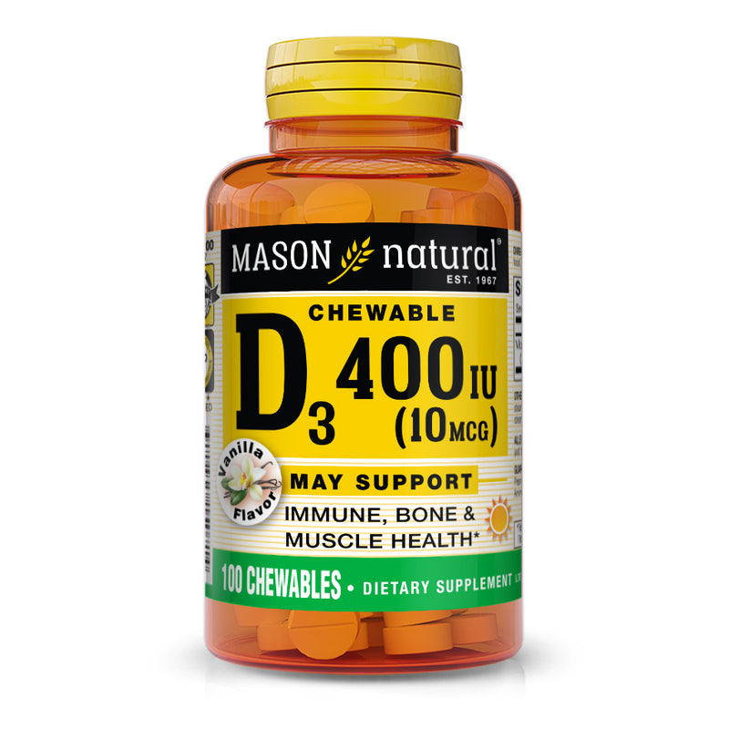 Vitamin D 10 mcg (400 IU) Chewables (Vanilla Flavor)